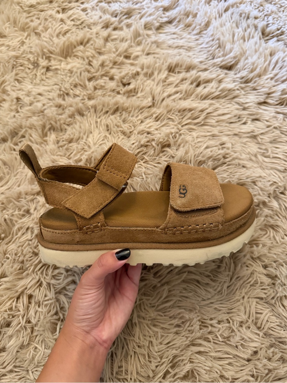 UGG Goldenstar Suede Platform Sandals - Picture 3 of 5